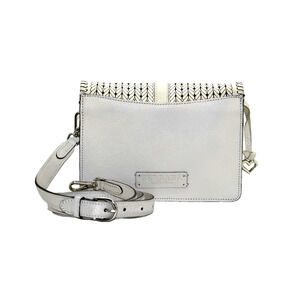 C0 NEW BRIGHTON Odette Ferrara Santorini White Leather Shoulder Flap Bag $378